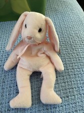 Ty  Beanie Babies Hoppity Rabbit - Pink With Tag Errors