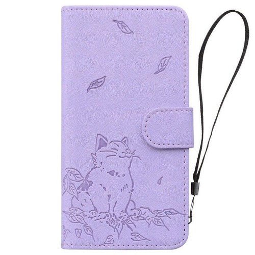 Leather Cat Card Wallet Phone Case For Samsung S25 S24 Ultra S23 S22 S21 S20 FE - 第 35/60 張圖片