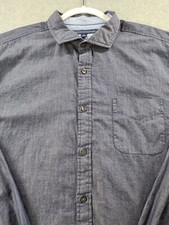 Tommy Hilfiger Men's Shirt Size XL Blue 80s 2-Ply Fabric Button Up Long Sleeve