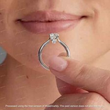 1.06CT Solitaire Lab-Created Diamond Engagement Ring 14k White Gold Finish