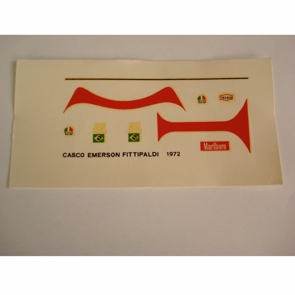 Decals 1.12 1/12 helmet EMERSON FITTIPALDI f1 driver car auto FDS Automodelli  - Immagine 2 di 2