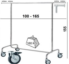 Kleiderständer stabil Rollgarderobe Kleiderstange Gardeobe Kleiderwagen 2015.100