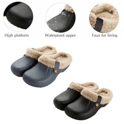 fleece lined rubber clogs