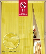 Thread Curtain 90cm x 240cm W x H Colour Yellow in W1 Flame Retardant