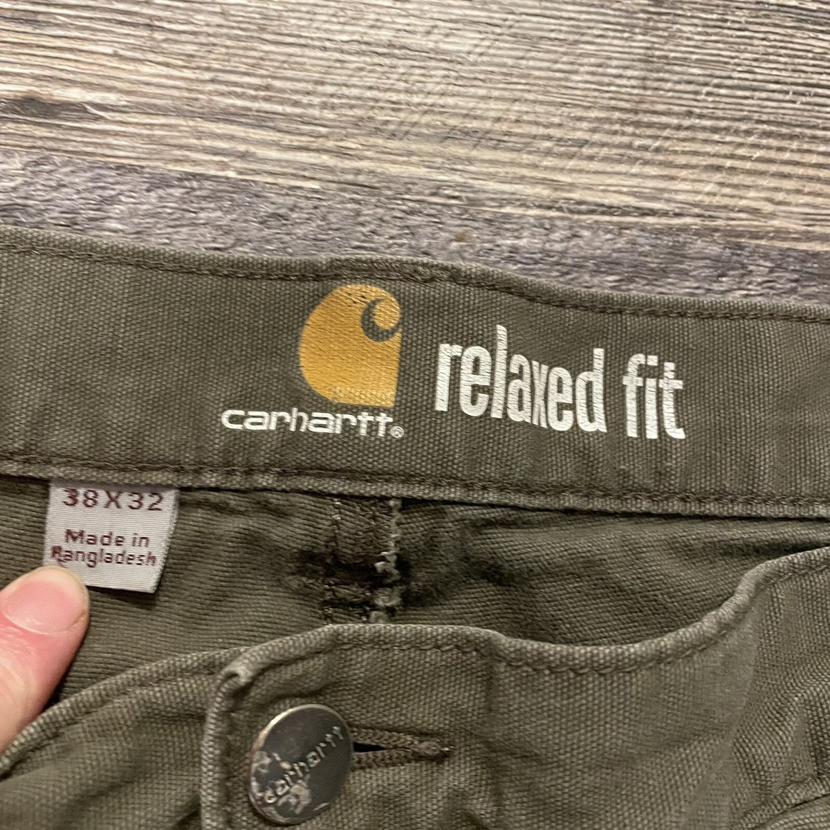 Vtg Carhartt Pants Double Front Green Work Jeans 37 x 31 Vtg Carhartt Pants Double Front Green Work Jeans 37 x 31
