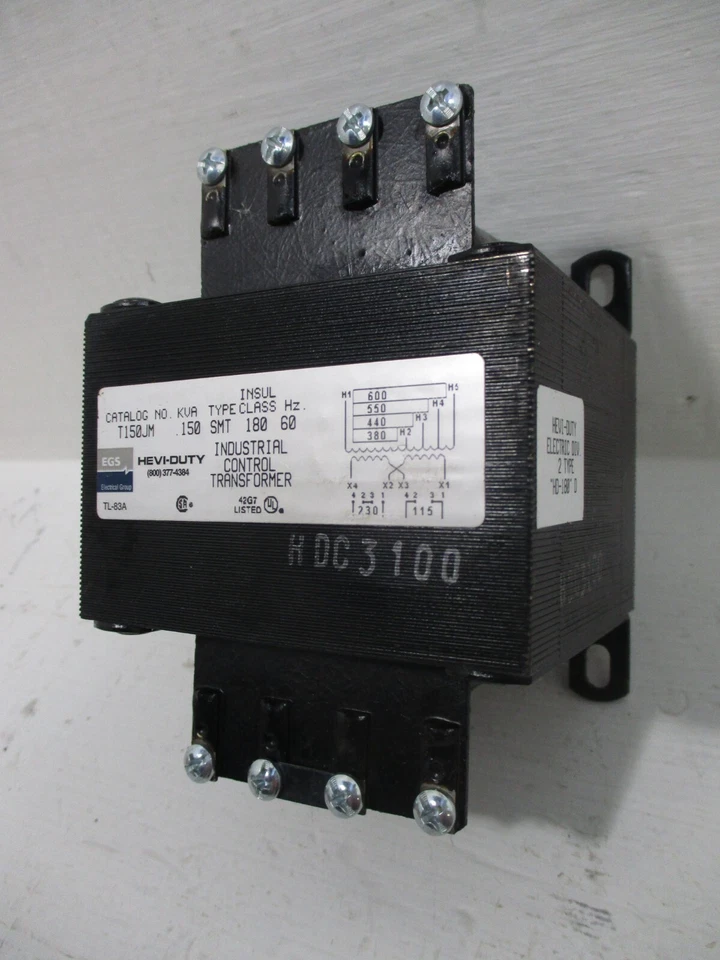 NUEVO Transformador Industrial Hevi-Duty T150JM 0.15 kVA 440/600V 115/230V 1 Fase Foto 2 de 4