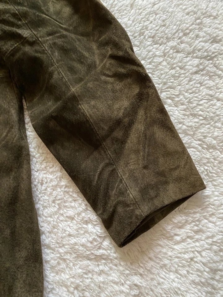 Chaqueta de cuero genuino Caslon para mujer talla 1X marrón manga 3/4 (C10) Foto 2 de 4