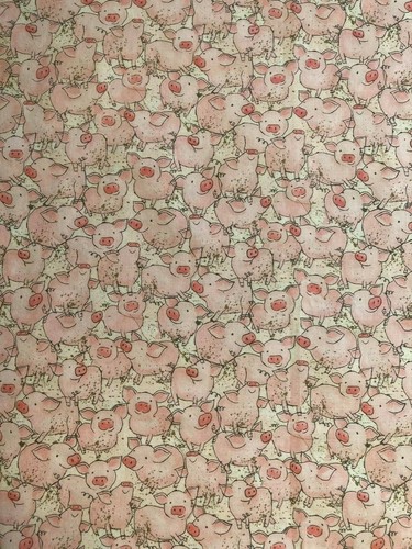 Packed in Piggies on White Background.Pleated.Reuse.Cotton.Mask. - Picture 4 of 5