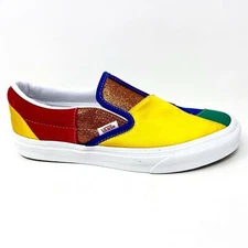 Vans Classic Slip On (Pride) Patchwork True White LGBTQ Womens Casual Shoes