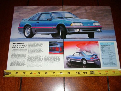 Mustang GT 1989 5,0 - anuncio original de 2 páginas - Imagen 2 de 2