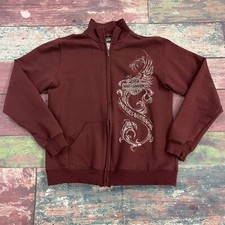 Harley Davidson Central Olathe Kansas Burgundy Zip Up Jacket Women Size Small *