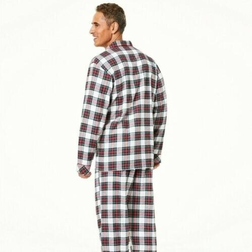 Family Pajamas 2-PC Stewart Plaid Cotton Knit Plaid 100% cotton size S