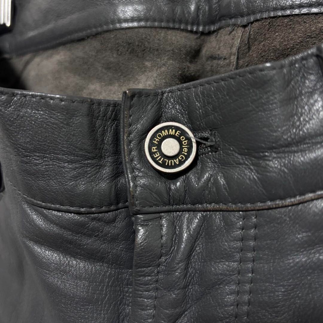 Rare 90s Vintage Jean Paul Gaultier Homme Leather Pants