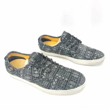 Vans Off The Wall Black Aztec Tribal Hyroglifics Lace Up Sneakers Mens Size 7