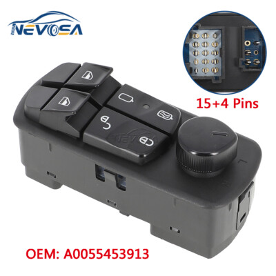 Left Hand Door Lock Window System Switch For Benz Truck Atego Axor A0055453913