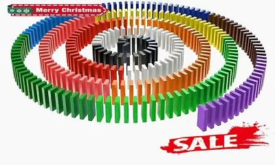 1000Pcs Dominosteine bunte Bausteine Bauklötze Holzklötze Kinder Domino Spielzeu