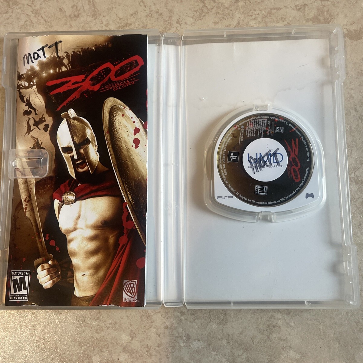 300: March To Glory (Sony PSP, 2007) Complete CIB PSP Game Tested