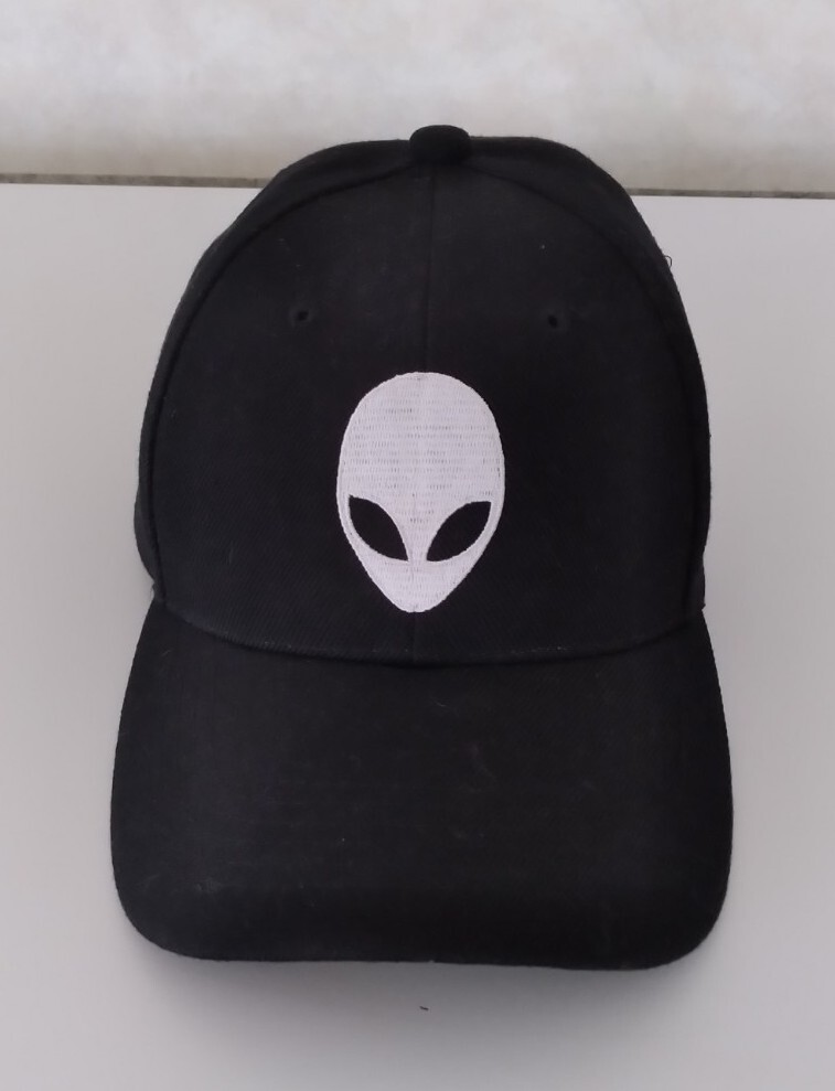 Men’s Alienware Black Adjustable Hat Polyester On… - image 1