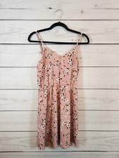 SHEIN Women's Ditsy Pink Floral Print Cami Dress Boho Cottagecore Size S