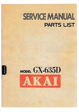 Manuel De Service Pour Akai GX-635D