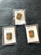 1992 Barcelona Spain NBC Summer Olympic Games-3 Media Pins New