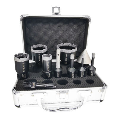 Diamond Drilling Bit Set for Ceramic Granite Tile Hole Saw Cutter Tool 10pcs/Box