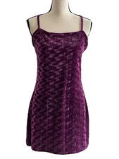 SO Good for Life Womens Velvet Dress Spaghetti Strap Adjustable Size Large