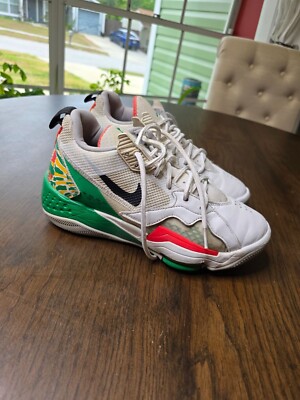 Jordan バスケットボールシューズ ホワイト/グレー/ライム Nike Air Jordan Zoom '92 Basketball Shoes White Lucky Green CK9183