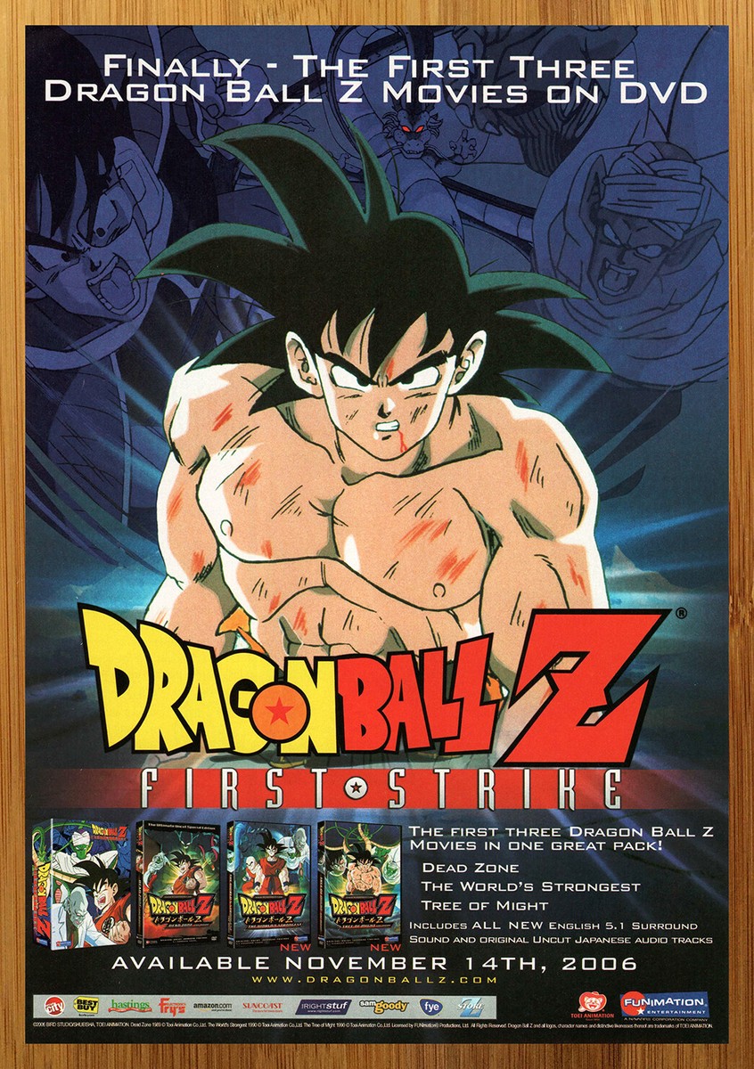 2006 Dragon Ball Z First Strike Movie DVD Print Ad/Poster