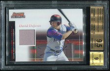 2004 Bowman Sterling Refractor DAVID DEJESUS Rookie RC Jersey Auto /199 BGS 9.5