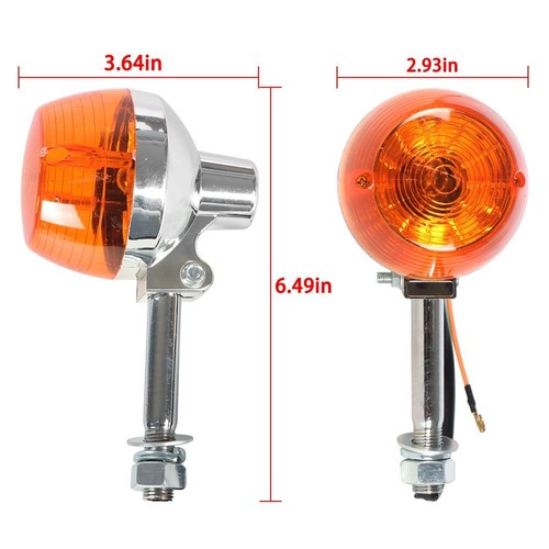 Turn Signal Light 12mm 2Pcs For Honda CT70 CT90 XL100 CB350 CM400 CB450 CB750 - Bild 10 von 11