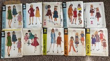 Lot of 10 Vintage Girls Sewing Patterns   McCall  s 1960s-1970 Size 4-12