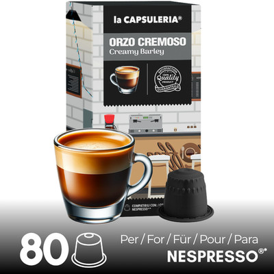 Cremiger Gerstenkaffee 80 Kapseln kompatibel mit Original Nespresso