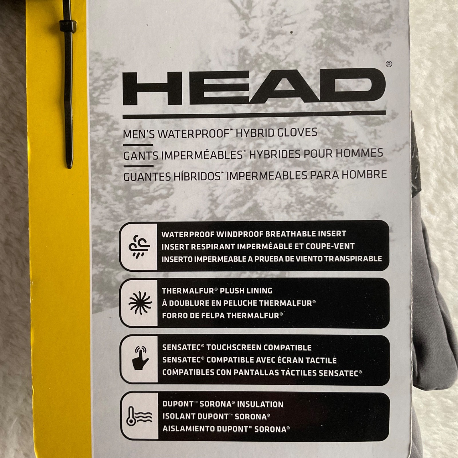 HEAD - SENSATEC - Guanti Uomo Impermeabili Ibridi Foderati GRIGIO - TAGLIA - SMALL foto 4