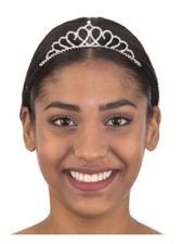Silver Heart Tiara - Rhinestone - Costume Accessory - One Size