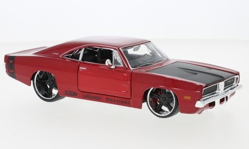Maisto MAI32537RED - 1/24 - Dodge Charger R/T Tuning, Red/Black, 1969 - New