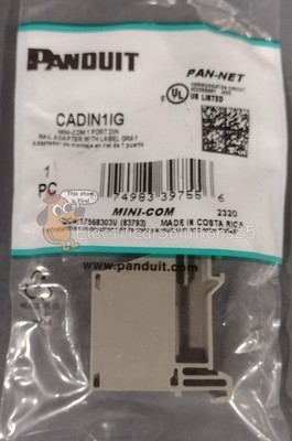 New Panduit CADIN1IG Mini-Com DIN Rail Mount Adapter Gray - Free Ship