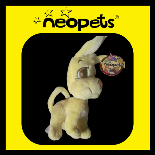 2004 Neopets Baby Gelert Yellow Plush New With Tags Plushie