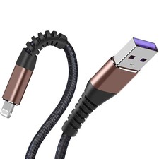 2 Pack Braided Fast Charger Cable Heavy Duty - iPhone 14 13 12 11 X XR 8 - 10ft