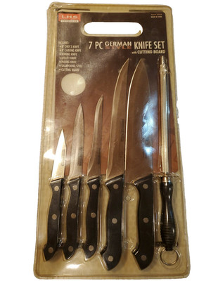 German Style Knife Set with Cutting Board 7 Pieces LHS Products Sealed