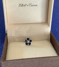 One 18 kt White Gold Saphire Diamond Earring (one only)
