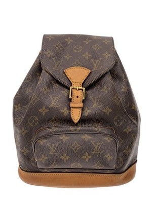 LOUIS VUITTON Backpack Montsouris MM Monogram Canvas PVC BRW Used