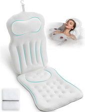Full Body Bath Pillow for Bathtub, 5D Thick Tub Pillow for Bathtub with 192 Non-
