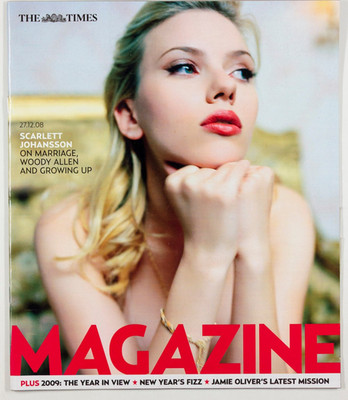 SCARLETT JOHANSSON JAMES DEAN URSULA ANDRESS JAMIE OLIVER Times 27 December 2008