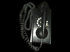 Vintage Crosley CR55 Black Wall Telephone w/ Push Button Technology UNTESTED