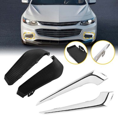 2PCS Front Bumper Fog Light Lamp Cover Trim Set fit for 2016 - 2018 Chevy Malibu