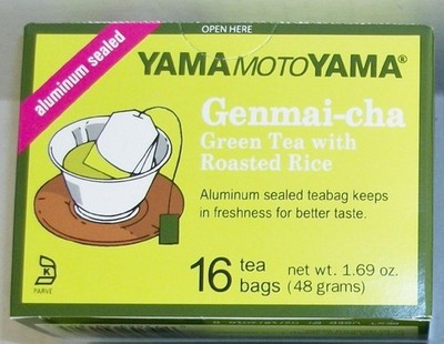 Genmai-cha Green Tea with Roasted Rice 16 Count Tea Bags Aluminum Sealed (3