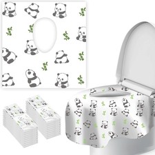 Upgraded Disposable Toilet Seat Covers 20 Pack - Waterproof, Cute Panda Print,