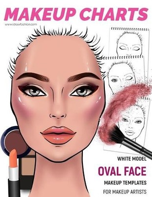 I Draw Fashion Makeup Charts -Makeup Templates for Makeup Artists (Taschenbuch)