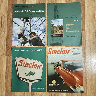 Sinclair Oil Annual Report 1956 1957 1959 1965 Lot Rare